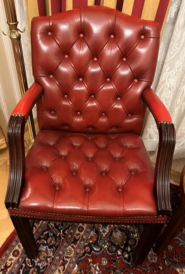Lot 47 - Wade Upholstery: A Set of Four Buttoned Red...