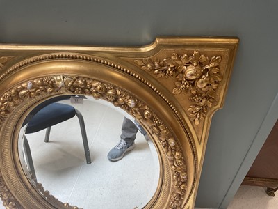 Lot 22 - A Victorian Carved Giltwood and Gesso Oval...