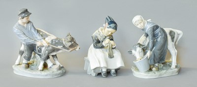 Lot 247 - Three Royal Copenhagen Figures, Including 'Boy...