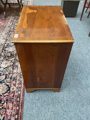 Lot 18 - A 20th Century Yewwood Bachelor's Chest, the...