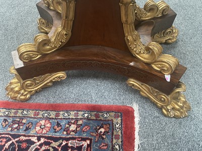 Lot 13 - A Pair of Regency Rosewood, Crossbanded, Brass-...