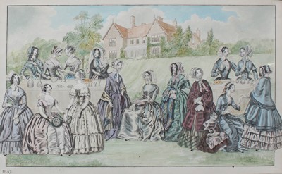 Lot 1027 - A Pair of Watercolours of Country Houses, with...