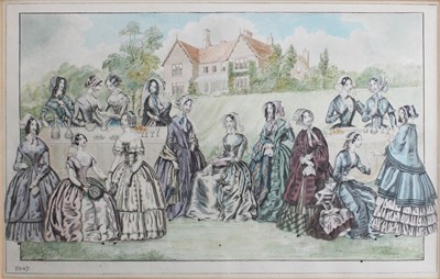 Lot 1027 - A Pair of Watercolours of Country Houses, with...