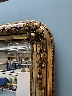 Lot 32 - A Gilt and Gesso Bevelled Glass Mirror, circa...