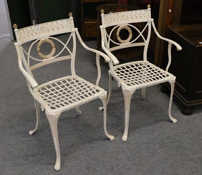 Lot 1172 - A Set of Reproduction Metal Garden Furniture,...