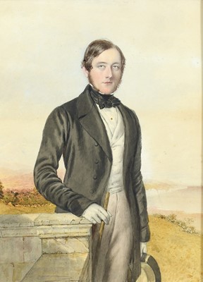 Lot 327 - William Drummond (fl.1800-1850) Portrait of...