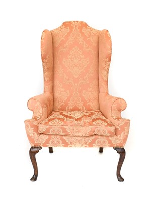 Lot 368 - A George III-Style Wing-Back Armchair,...
