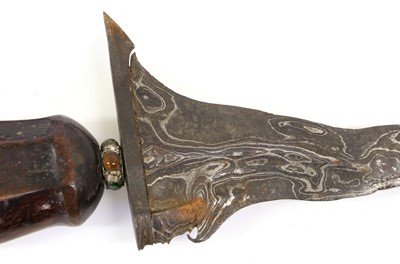 Lot 222 - A Javanese Kris, with 36cm fourteen lok pamor...