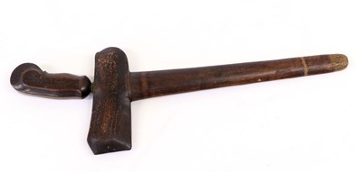 Lot 222 - A Javanese Kris, with 36cm fourteen lok pamor...