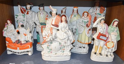 Lot 423 - A Collection of Large Victorian Staffordshire...