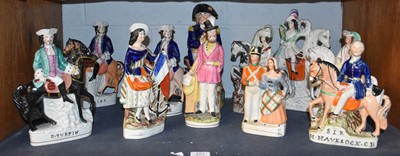 Lot 421 - Eleven Victorian Staffordshire Military and...