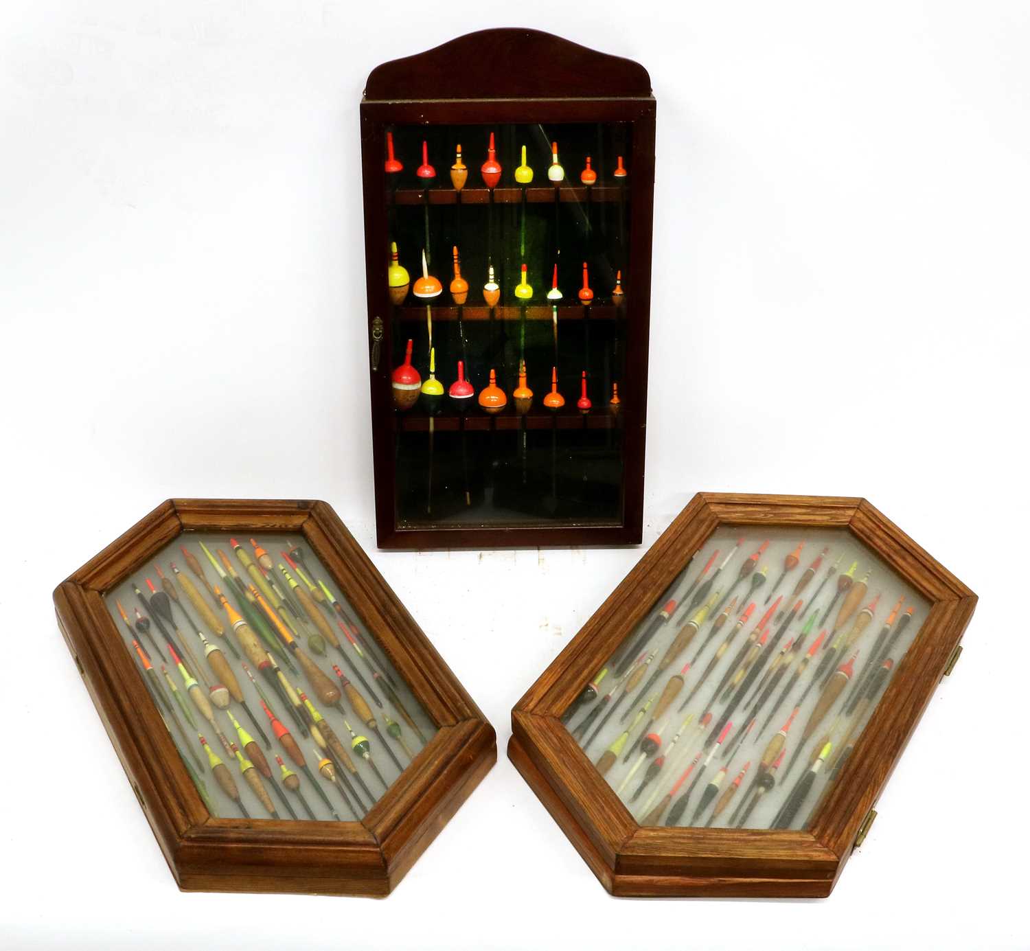 Lot 106 Three Displays of Fishing Floats