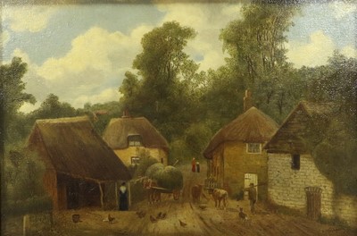 Lot 326 - Charles Vickers (1821-1895) Village scene with...