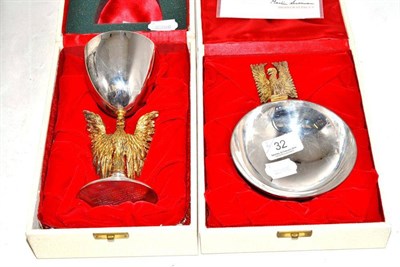 Lot 32 - A silver limited edition goblet to commemorate the 300th anniversary of the laying of the...