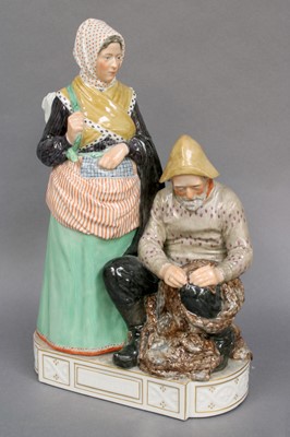 Lot 343 - A Royal Copenhagen Figure Group "Skovshoved",...