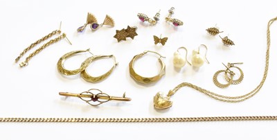 Lot 149 - A Quantity of Jewellery, including a 9 carat...