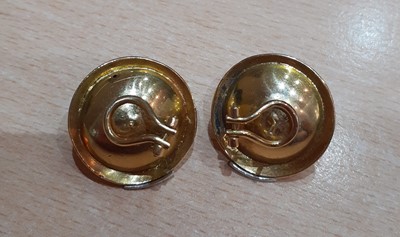 Lot 2050 - A Pair of 18 Carat Gold Mabe Pearl Earrings...
