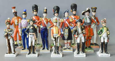 Lot 244 - A Set of Six Dresden Porcelain Figures, 20th...