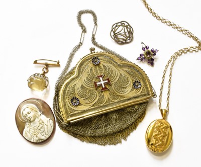 Lot 14 - A Small Quantity of Jewellery, including a...