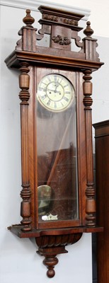 Lot 1403 - A Vienna Type Double Weight Driven Wall Clock,...