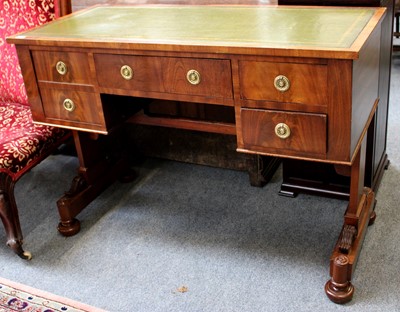 Lot 1333 - A William IV Leather-Inset Mahogany Desk,...