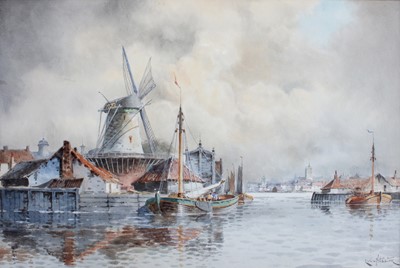 Lot 1024 - Louis Van Staaten (1836-1909) Dutch "Haarlem"...