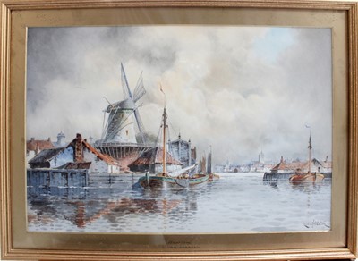 Lot 1024 - Louis Van Staaten (1836-1909) Dutch "Haarlem"...