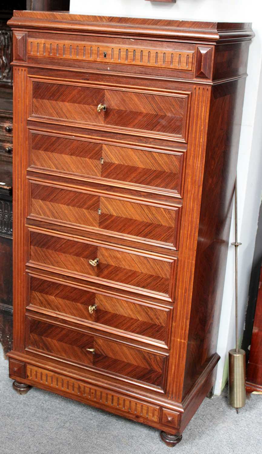 Lot 1305 - A Reproduction French Kingwood Secretaire...