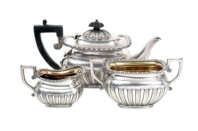 Lot 2299 - A Three-Piece Edward VII Silver Tea-Service