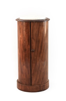 Lot 705 - A Victorian Mahogany Cylindrical Pot Cupboard,...