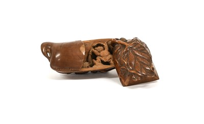 Lot 144 - A Chinese Carved Wood Box, 19th century, in...