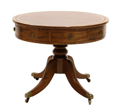 Lot 360 - A George III Mahogany Drum Table, early 19th...