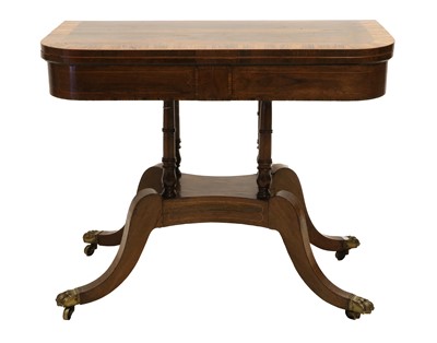 Lot 235 - A Regency Rosewood and Crossbanded Foldover...