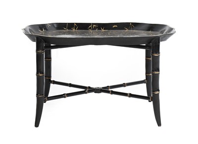 Lot 851 - A Victorian-Style Black Painted and Parcel...