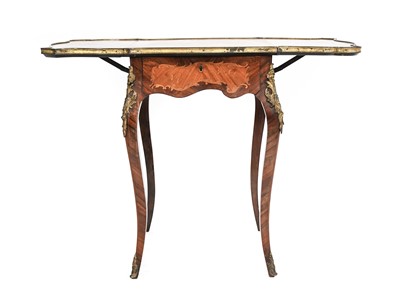 Lot 1329 - A Louis XV Style Rosewood Marquetry Inlaid and...