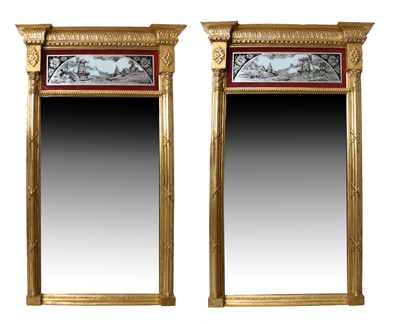 Lot 330 - A Pair of Regency Style Gilt and Gesso Wall...