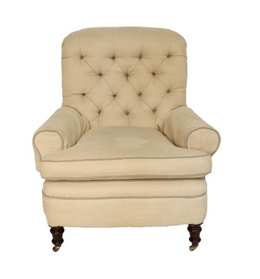 Lot 350 - A Victorian Upholstered Armchair, late 19th...