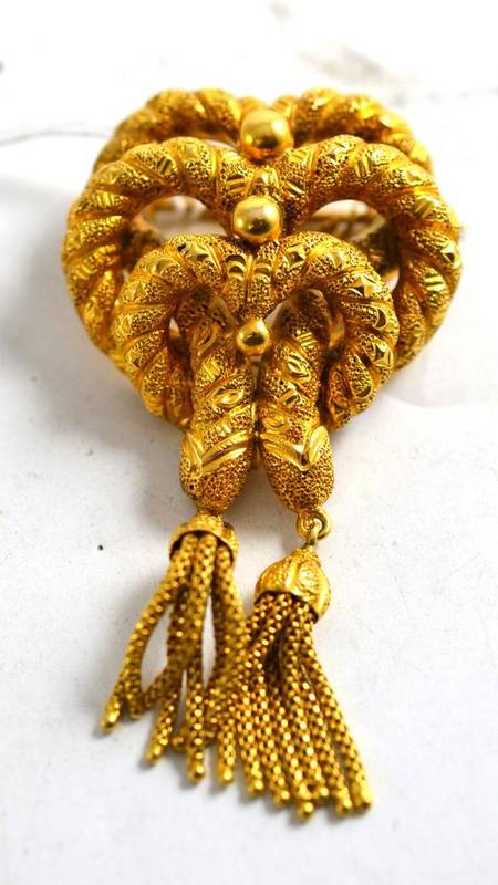 Lot 83 - A Victorian tassel brooch