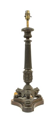 Lot 169 - A French Bronze Lamp Base, in Louis XVI style,...