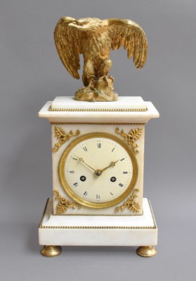 Lot 161 - A French Marble Striking Mantel Clock, 19th...