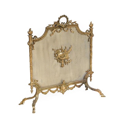 Lot 826 - A 20th Century French Gilt Metal Firescreen,...