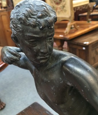 Lot 1017 - After Fritz Klimsch, bronzed metal figure of...
