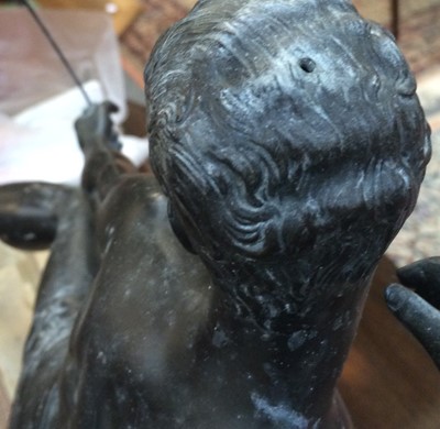 Lot 1017 - After Fritz Klimsch, bronzed metal figure of...