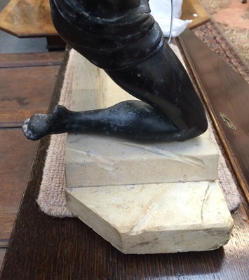 Lot 1017 - After Fritz Klimsch, bronzed metal figure of...