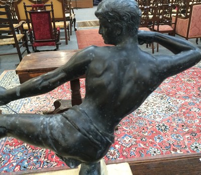 Lot 1017 - After Fritz Klimsch, bronzed metal figure of...