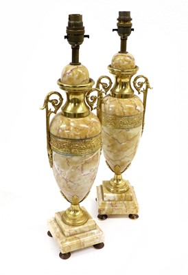 Lot 538 - A Pair of French Gilt Metal Mounted Marble...