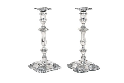 Lot 2224 - A Pair of Silver Edward VII Silver Candlesticks