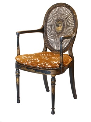 Lot 344 - A 1920's Regency-Style Gilt and Chinoiserie...