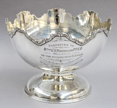 Lot 202A - A George V Silver Rose-Bowl, Birmingham, 1920,...