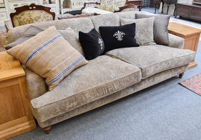 Lot 1227 - A Modern Grey Upholstered Three Piece Suite,...